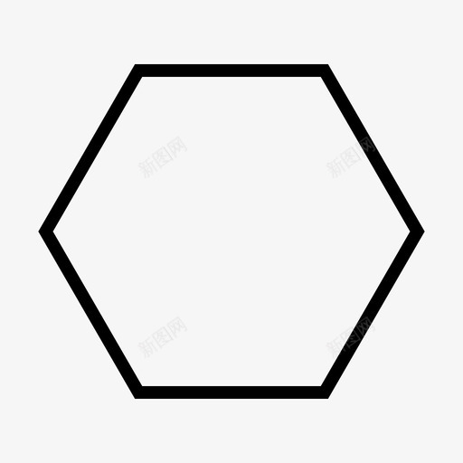 六边形几何形状形状图标svg_新图网 https://ixintu.com 六边形 几何形状 形状