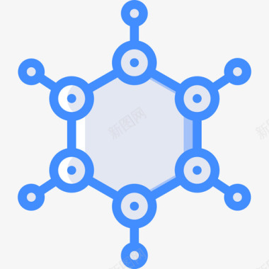 分子物理5蓝色图标图标