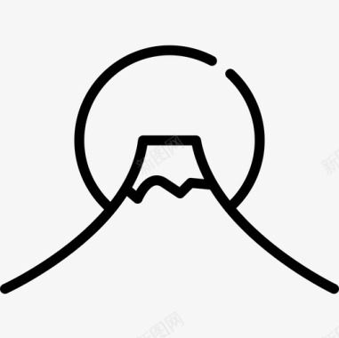 富士山忍者8直线型图标图标