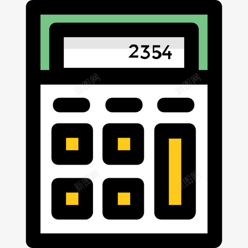 计算器数字营销41线性颜色图标svg_新图网 https://ixintu.com 数字营销41 线性颜色 计算器
