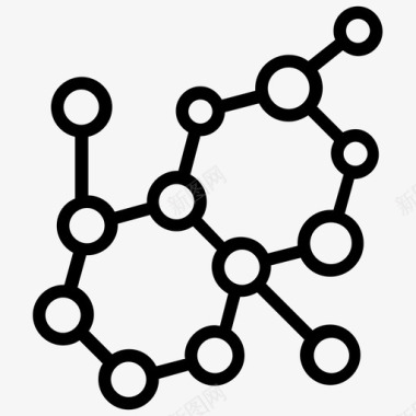 分子原子键生物学图标图标