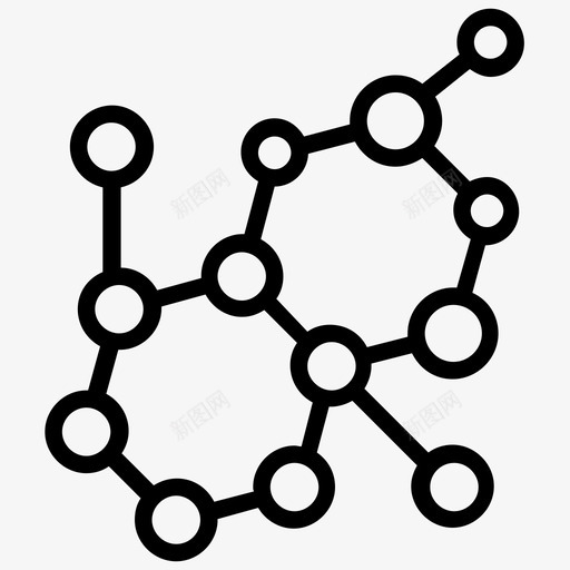 分子原子键生物学图标svg_新图网 https://ixintu.com 分子 化学和生物化学线图标 原子化合物 原子键 生物学 科学