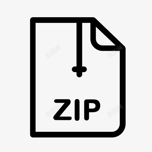 zip文件格式图形图标svg_新图网 https://ixintu.com zip文件 严肃 图形 文件格式 格式