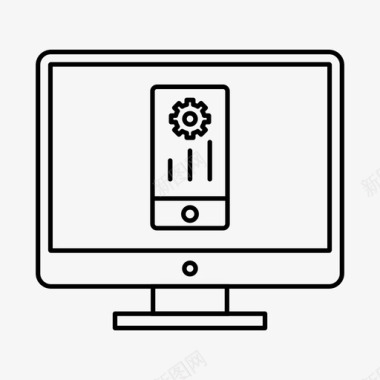 移动营销液晶显示器编程图标图标