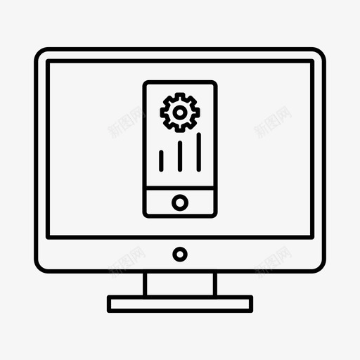 移动营销液晶显示器编程图标svg_新图网 https://ixintu.com 搜索引擎优化线 液晶显示器 移动营销 编程 设置