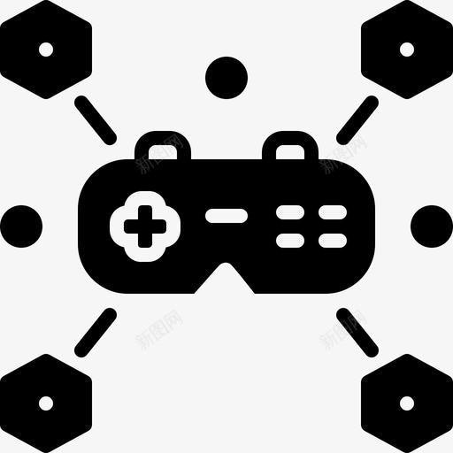 游戏化活动控制器图标svg_新图网 https://ixintu.com 控制器 活动 游戏化 游戏板 设备