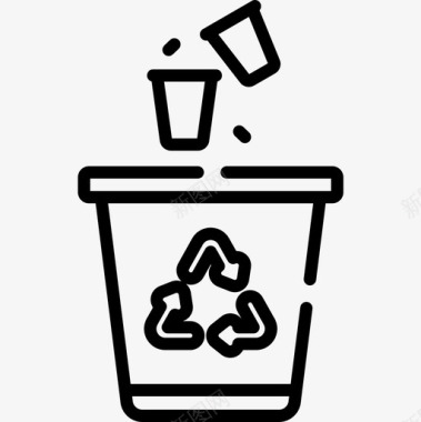 回收回收11线性图标图标