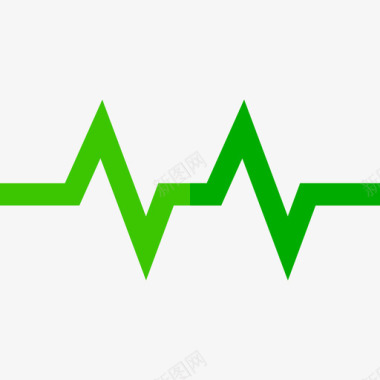 心电图健康21平坦图标图标
