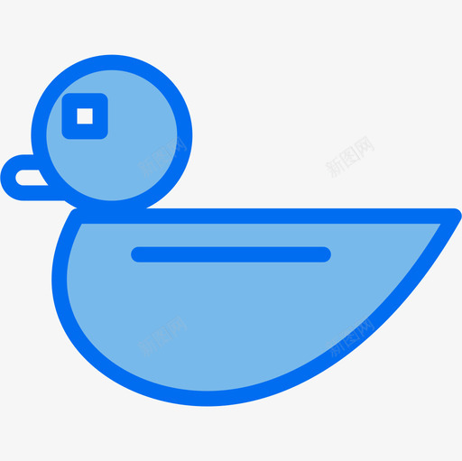 鸭子玩具8蓝色图标svg_新图网 https://ixintu.com 玩具8 蓝色 鸭子