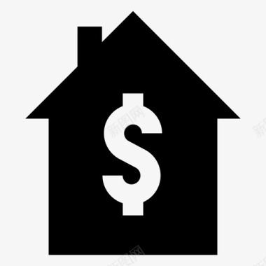 美元抵押贷款房地产金融图标图标