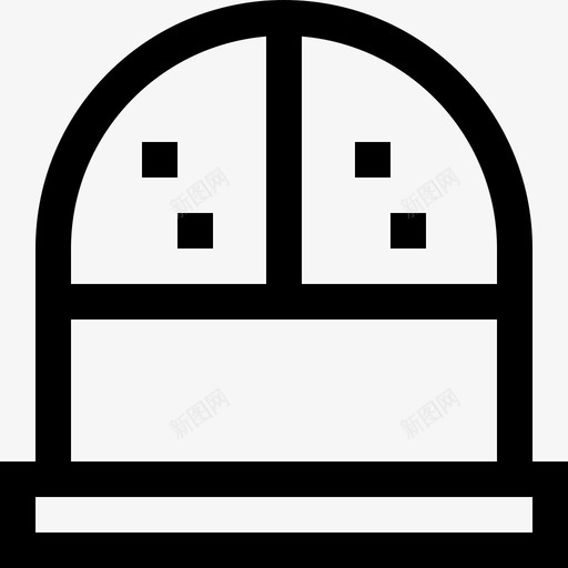 窗户室内和家具线性图标svg_新图网 https://ixintu.com 室内和家具 窗户 线性