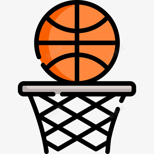 篮球返校42直线颜色图标svg_新图网 https://ixintu.com 直线颜色 篮球 返校42