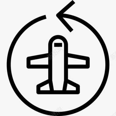 机场标志53号机场线形图标图标