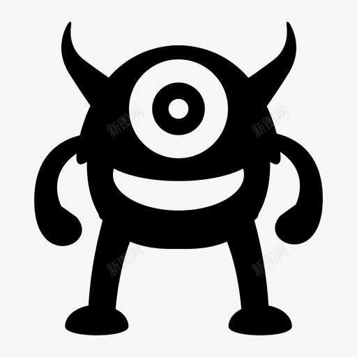 怪物卡通角色图标svg_新图网 https://ixintu.com 万圣节 卡通 怪物 怪物实体 角 角色