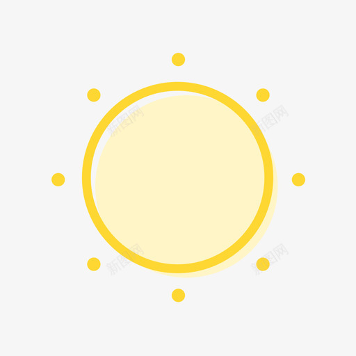 太阳晴svg_新图网 https://ixintu.com 太阳晴 太阳 晴 填充 线性 扁平 简约 圆润