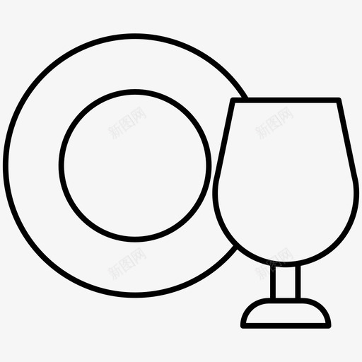 玻璃盘子饮料图标svg_新图网 https://ixintu.com 果汁 清洁设备像素完美 玻璃 盘子 饮料