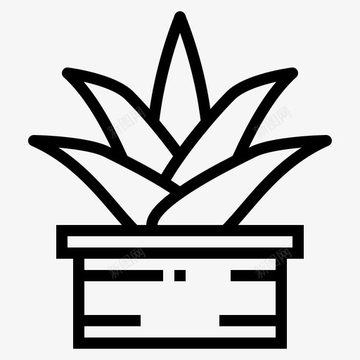 芦荟园艺医疗图标svg_新图网 https://ixintu.com 医疗 园艺 按摩spa 植物 芦荟