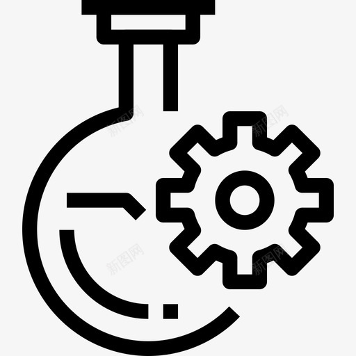 烧瓶科学42线性图标svg_新图网 https://ixintu.com 烧瓶 科学42 线性