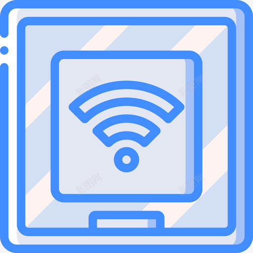 Wifi智能家居4蓝色图标svg_新图网 https://ixintu.com Wifi 智能家居4 蓝色