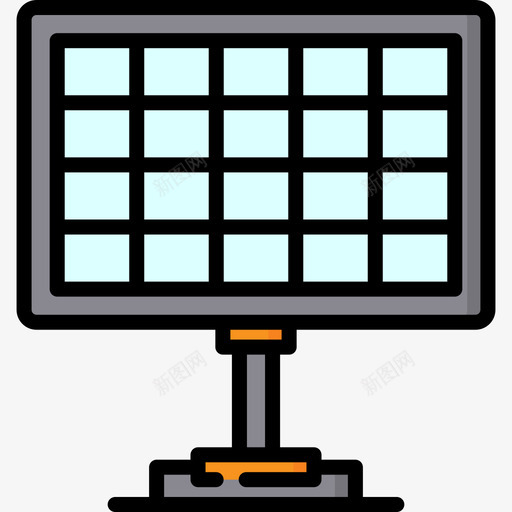 太阳能电池板工业流程18线性颜色图标svg_新图网 https://ixintu.com 太阳能电池板 工业流程18 线性颜色