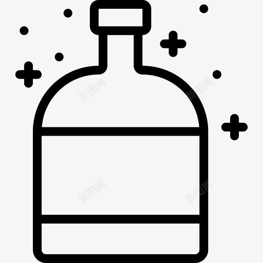 瓶装酒精饮料线性图标svg_新图网 https://ixintu.com 瓶装 线性 酒精饮料