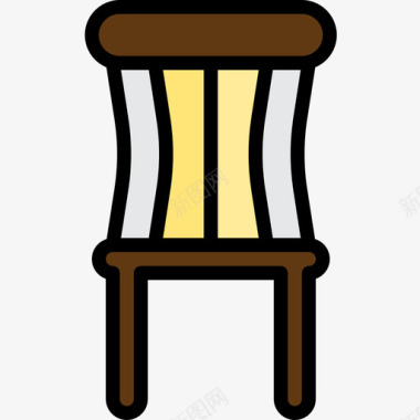 椅子家具83线性颜色图标图标