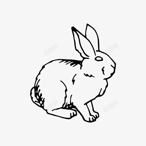 兔子复活节手绘图标svg_新图网 https://ixintu.com 兔子 复活节 复活节假期手绘 手绘