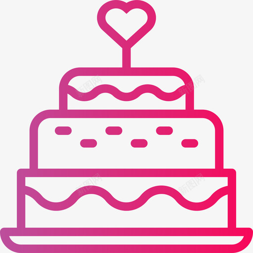 婚礼蛋糕甜点和糖果4梯度图标svg_新图网 https://ixintu.com 婚礼蛋糕 梯度 甜点和糖果4