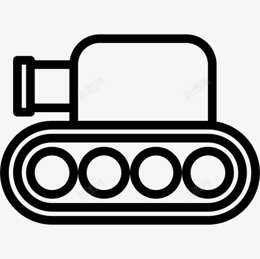 坦克玩具7直线型图标svg_新图网 https://ixintu.com 坦克 玩具7 直线型