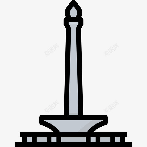 雅加达国家纪念碑23个地标线性颜色图标svg_新图网 https://ixintu.com 23个地标 线性颜色 雅加达国家纪念碑