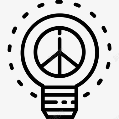 灯泡和平与人权3直系图标图标