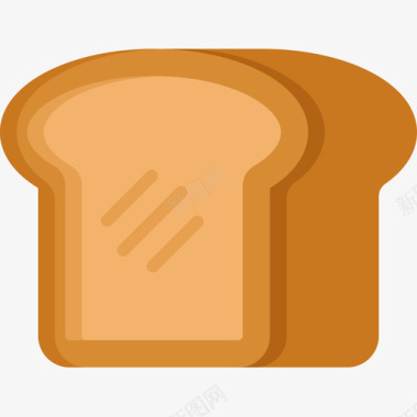 面包烧烤16扁平图标图标