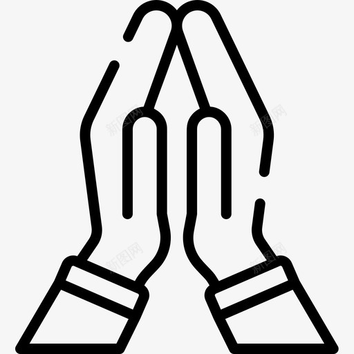 祷告属灵的12直系的图标svg_新图网 https://ixintu.com 属灵的12 直系的 祷告