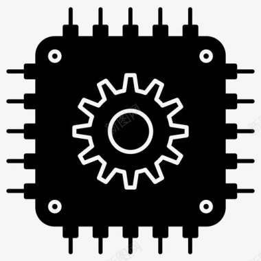 电路ic处理器图标图标