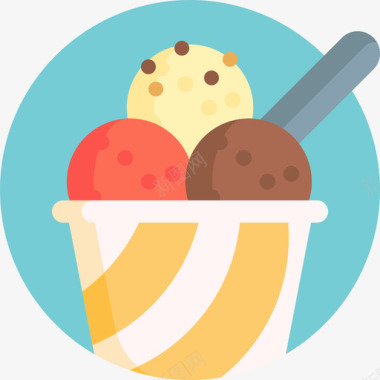 冰淇淋外卖22平的图标图标