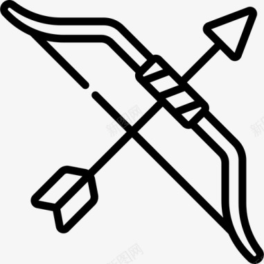 Archery忍者9线性图标图标