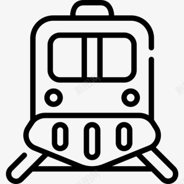 火车车辆和运输2直线图标图标