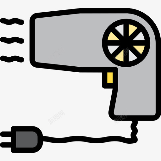 吹风机家用电器2台线性颜色图标svg_新图网 https://ixintu.com 吹风机 家用电器2台 线性颜色