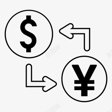 日元套利货币兑换金融图标图标