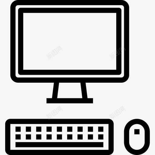 计算机计算机硬件8线性图标svg_新图网 https://ixintu.com 线性 计算机 计算机硬件8