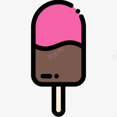 冰棒糖果店10线性颜色图标图标