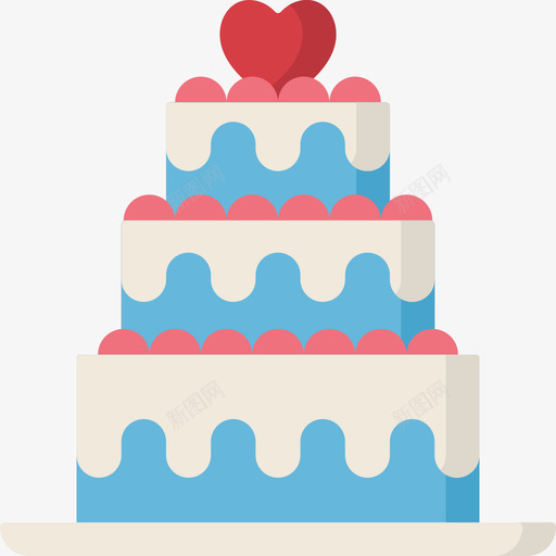 结婚蛋糕面包房50扁平图标svg_新图网 https://ixintu.com 扁平 结婚蛋糕 面包房50