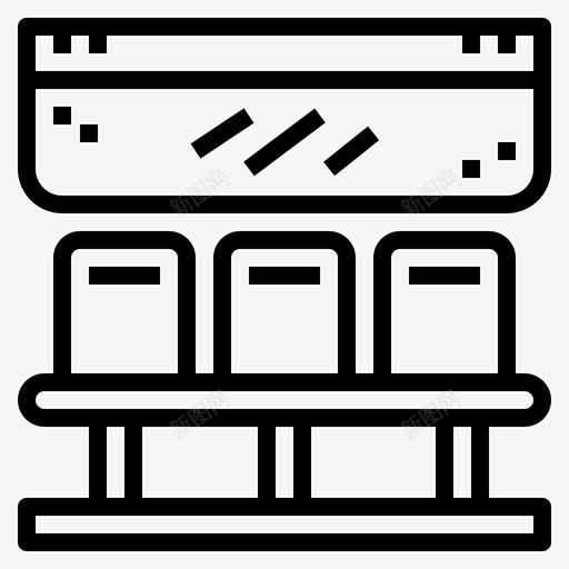座位火车交通图标svg_新图网 https://ixintu.com 交通 座位 旅行 火车 火车站