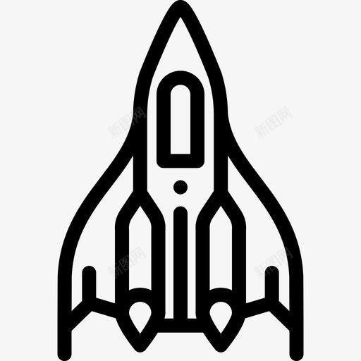 太空船科幻小说5直线型图标svg_新图网 https://ixintu.com 太空船 直线型 科幻小说5