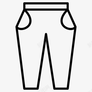 牛仔裤裤子时装和衣服薄图标图标