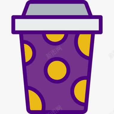 咖啡杯食品78线性颜色图标图标