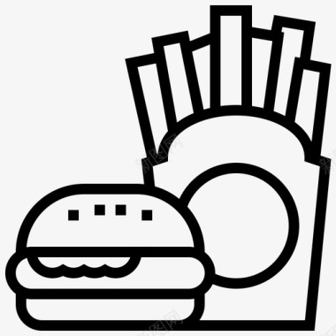 快餐汉堡包餐食图标图标