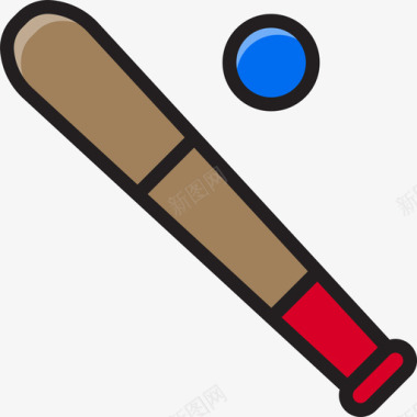 棒球玩具9线颜色图标图标