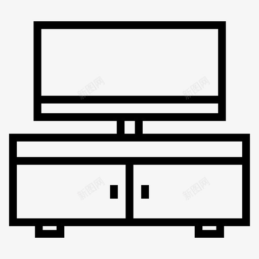 电视凳家具展台图标svg_新图网 https://ixintu.com 家具 展台 电视凳 电视柜