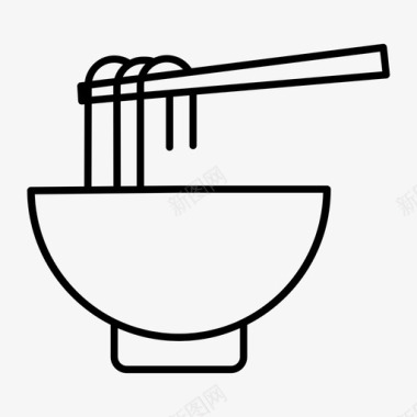 面条亚洲食品快餐图标图标